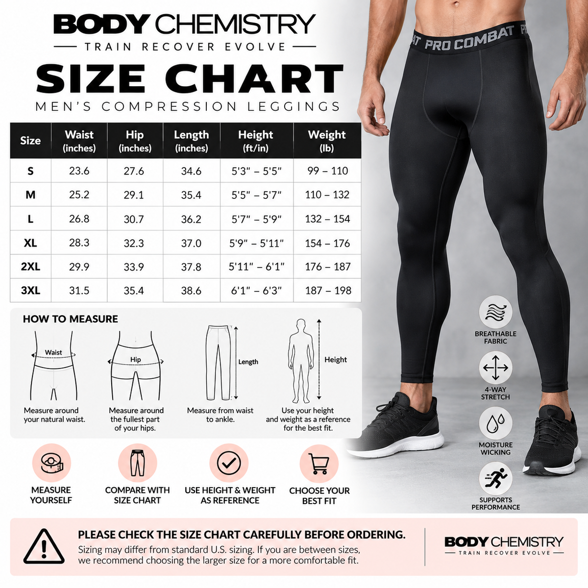 Body Chemistry Men’s Performance Compression Pants